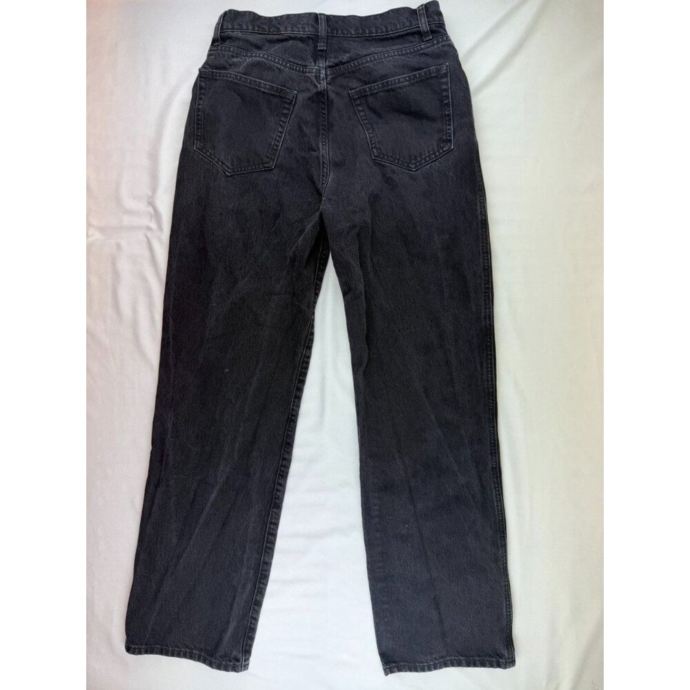 Reformation Womens Black Val 90S Stretch Mid Rise Straight Jeans Size 28 - Picture 3 of 10